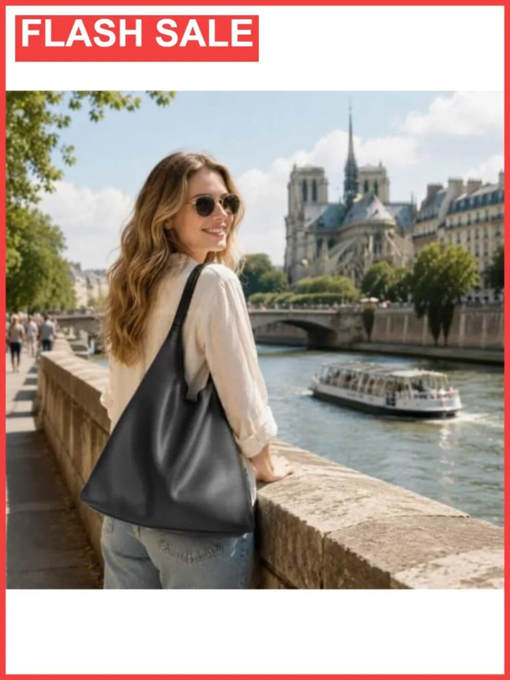 PU Leather Hobo Shoulder Bag Slouchy Purse Everyday Women